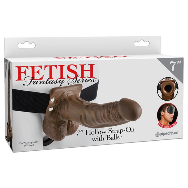 STRAP-ON OCO COM TESTÍCULOS 7' FETISH FANTASY SERIES MULATO - Imagem 2