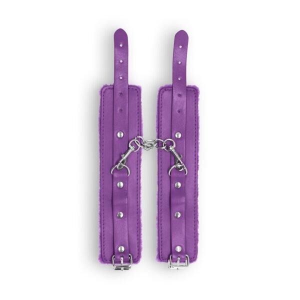 ALGEMAS OUCH! PLUSH LEATHER WRIST CUFFS ROXAS - Imagem 2
