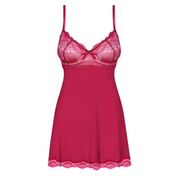 CAMISA DE NOITE E TANGA ROSALYNE OBSESSIVE BORDÔ - Imagem 4