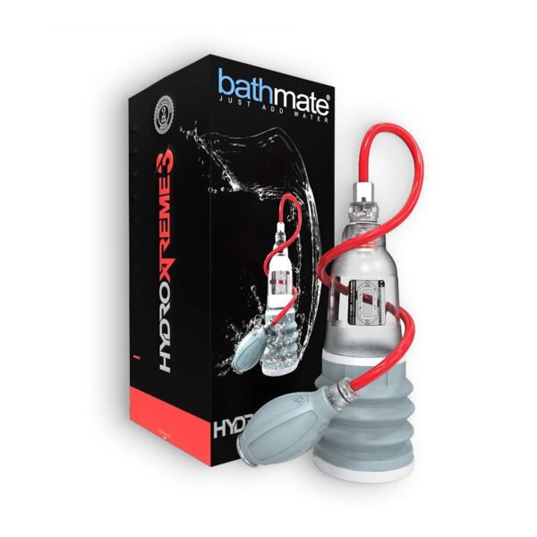 BOMBA PARA O PÉNIS COM ACESSÓRIOS BATHMATE HYDROXTREME 3 TRANSPARENTE - Imagem 3