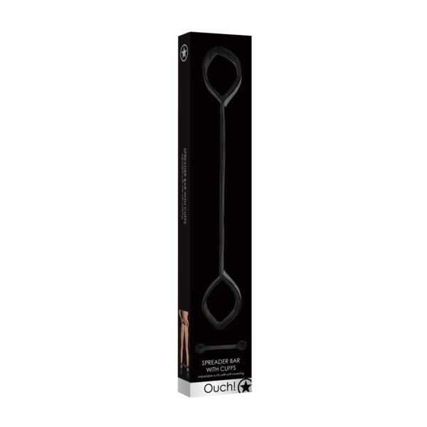 BARRA AFASTADORA COM ALGEMAS OUCH! SPREADER BAR WITH CUFFS PRETA - Imagem 6