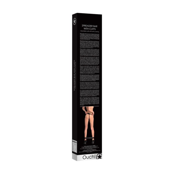 BARRA AFASTADORA COM ALGEMAS OUCH! SPREADER BAR WITH CUFFS PRETA - Imagem 7
