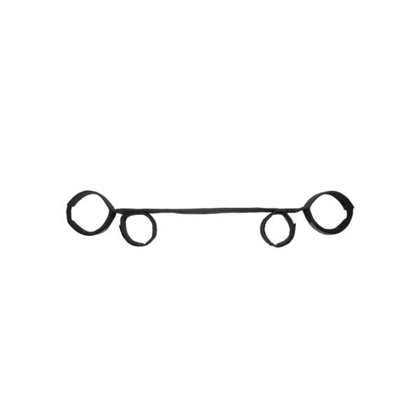 BARRA AFASTADORA COM ALGEMAS OUCH! SPREADER BAR WITH CUFFS PRETA - Imagem 2