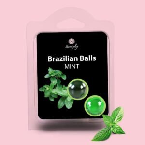 BOLAS LUBRIFICANTES BEIJÁVEIS BRAZILIAN BALLS SABOR A MENTA 2 X 4GR
