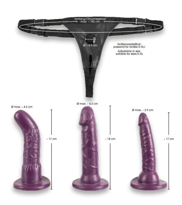 STRAP-ON COM 3 DILDOS BAD KITTY - Imagem 6
