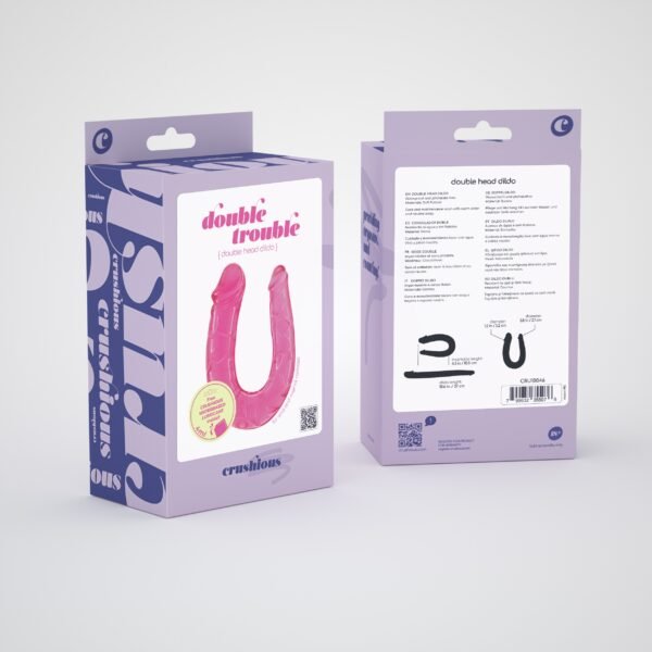 DILDO DUPLO DOUBLE TROUBLE CRUSHIOUS ROSA - Imagem 8