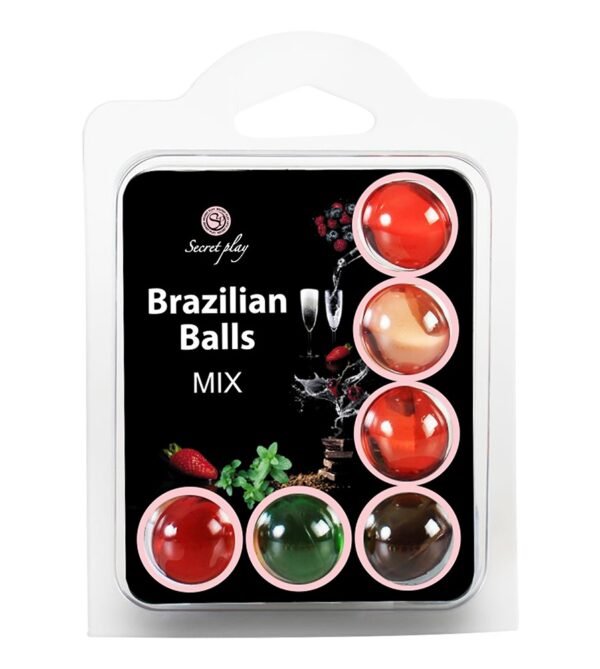 BOLAS LUBRIFICANTES BEIJÁVEIS BRAZILIAN BALLS MULTISABORES 6 X 4GR - Imagem 3