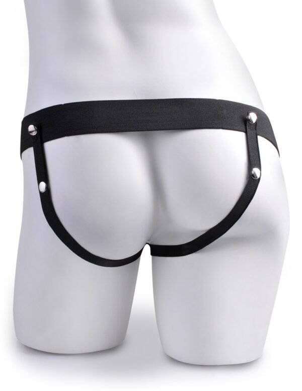 ARNÊS COM DILDO OCO RECARREGÁVEL 6' HOLLOW RECHARGEABLE STRAP-ON COM COMANDO FETISH FANTASY SERIES - Imagem 4