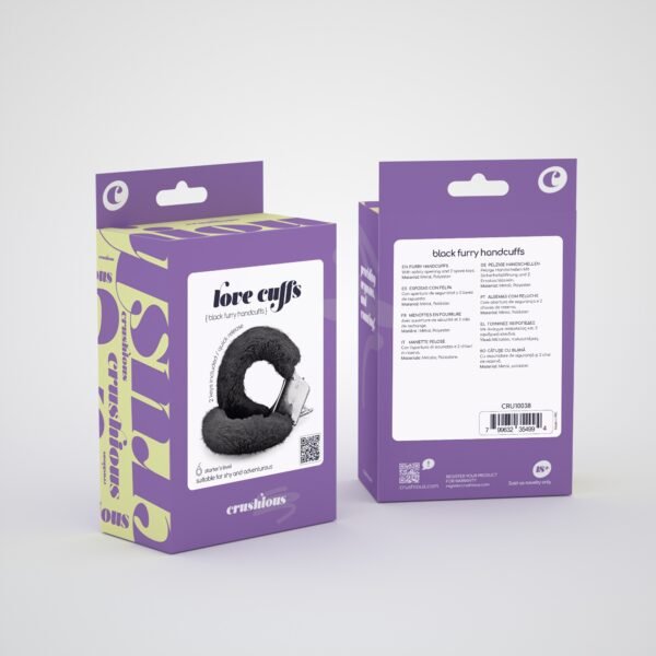 ALGEMAS DE PELUCHE LOVE CUFFS CRUSHIOUS PRETAS - Imagem 6