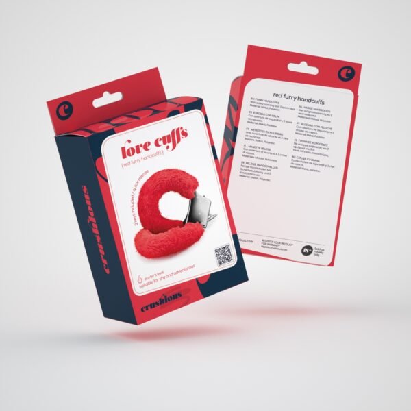 ALGEMAS DE PELUCHE LOVE CUFFS CRUSHIOUS VERMELHAS - Imagem 7