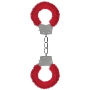 ALGEMAS COM PELUCHE PLEASURE FURRY HANDCUFFS VERMELHAS